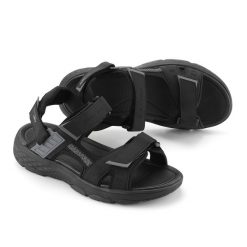 Sandały turystyczne męskie regulowane Alpine Pro Edare. Czarne sandały męskie Alpine Pro, na lato, bez wzorów, bez zapięcia. Za 299.00 zł.