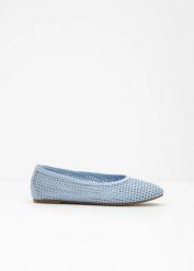 Baleriny z miękkiego materiału. Czarne balerinki damskie bonprix, bez wzorów, bez obcasa, bez zapięcia. Za 127.99 zł.