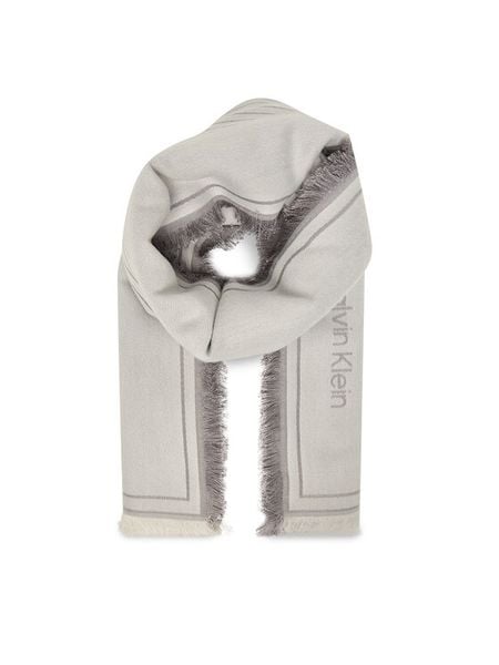 Calvin Klein Chusta Emblem Graphic Lw Square Scarf LV04F8073G Szary. Szare rękawiczki damskie Calvin Klein, bez wzorów, z materiału. Za 249.99 zł.