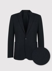 PAKO LORENTE – Casualowa marynarka męska w kolorze czarnym. Czarne garnitury męskie Pako Lorente, m, bez wzorów, z dzianiny, casualowe. Za 399.99 zł.