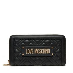 Portfel LOVE MOSCHINO. Czarne portfele damskie Love Moschino. Za 449.99 zł.