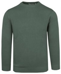 Męski Sweter z Dzianiny Bawełnianej - Colosseo - Zgaszona Zieleń. Zielone swetry męskie Colosseo, l, bez wzorów, z bawełny, casualowe, bez kołnierzyka, bez ramiączek. Za 159.00 zł.