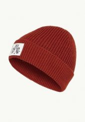 JACK WOLFSKIN Czapka Badge Beanie intense rust. Czerwone czapki damskie Jack Wolfskin, z aplikacjami, z dzianiny, eleganckie. Za 78.65 zł.