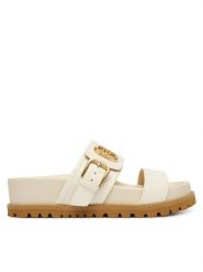 Liu Jo Klapki Livia 02 SA6109 EX068 Écru. Klapki damskie Liu Jo, bez wzorów, ze skóry, bez obcasa, bez zapięcia. Za 469.99 zł.