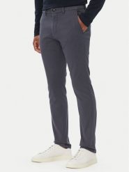 BOSS Chinosy 50566715 Granatowy Slim Fit. Niebieskie eleganckie spodnie męskie Boss, bez wzorów, z bawełny. Za 599.99 zł.