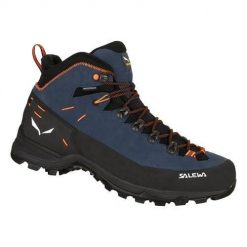 Buty trekkingowe męskie Salewa Alp Mate Winter Mid Wp. Niebieskie trekkingi męskie Salewa, na zimę, z materiału, za kostkę, bez zapięcia. Za 1,103.00 zł.