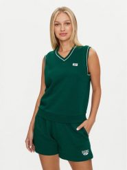 Reebok Sweter Cl Cs Vest 100075522 Zielony Regular Fit. Zielone swetry nierozpinane damskie Reebok, xs, bez wzorów, z bawełny, bez kołnierzyka, bez ramiączek. Za 169.99 zł.