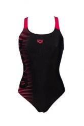 Strój kąpielowy damski jednoczęściowy sportowy na basen Arena Logo Swim Pro. Czarne stroje kąpielowe damskie ARENA, m, bez wzorów, z materiału. Za 171.98 zł.