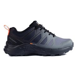 Szare buty trekkingowe damskie DK Softshell czarne. Czarne obuwie trekkingowe damskie z softshellu, bez zapięcia. Za 246.94 zł.