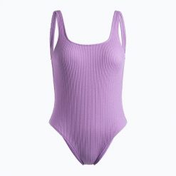 Strój kąpielowy jednoczęściowy damski ROXY Aruba. Fioletowe stroje kąpielowe damskie Roxy, s, bez wzorów, z elastanu. Za 179.99 zł.