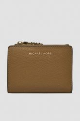 MICHAEL KORS Brązowy portfel skórzany. Brązowe portfele damskie Michael Kors, ze skóry. Za 699.99 zł.
