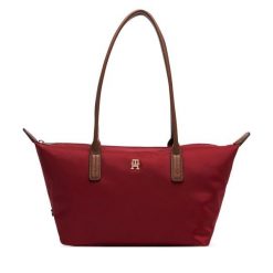 Torebka Tommy Hilfiger. Czerwone shopperki damskie Tommy Hilfiger, bez wzorów, bez dodatków. Za 409.99 zł.