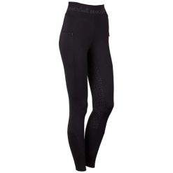 Damskie legginsy jeździeckie z pełną przyczepnością Harry's Horse Equitights Den. Czarne legginsy damskie HARRYS HORSE, bez wzorów. Za 375.50 zł.