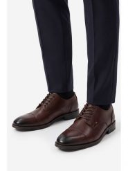 GINO ROSSI Półbuty EO-MARTINO-02 125AM Brązowy. Brązowe buty wizytowe męskie Gino Rossi, bez wzorów, ze skóry, bez obcasa, bez zapięcia. Za 449.99 zł.