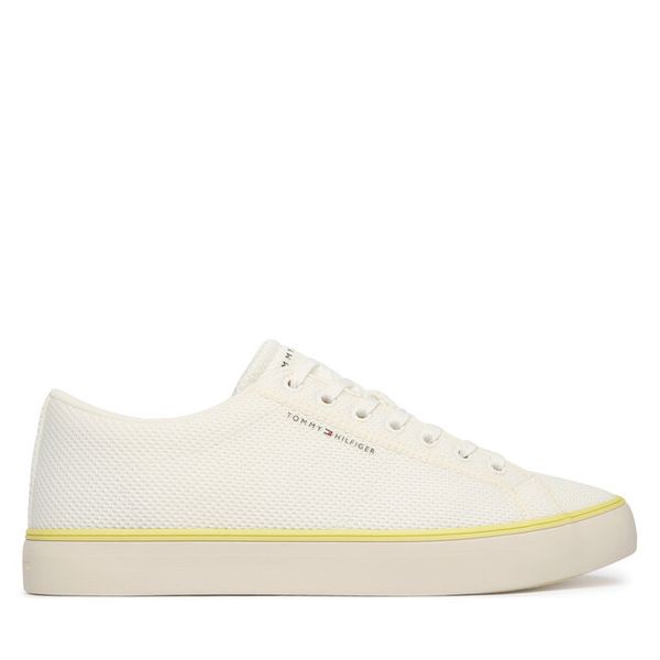 Tenisówki Tommy Hilfiger. Białe trampki męskie Tommy Hilfiger, bez wzorów, bez zapięcia. Za 199.99 zł.