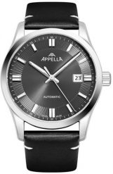 Zegarek męski Appella L70009.5217A czarny. Czarne zegarki męskie Appella, bez wzorów. Za 2,980.00 zł.