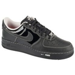 Buty sportowe Sneakersy męskie, Air Force 1 '07 Low City Pack Paris Patent. Czarne buty sportowe męskie Nike, bez wzorów, bez zapięcia, trekkingowe, Nike Air Force. Za 519.99 zł.