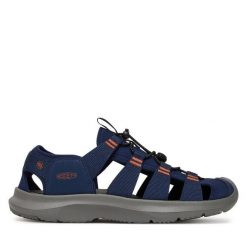 Sandały Keen. Niebieskie sandały męskie Keen, bez wzorów, sportowe, bez zapięcia. Za 249.99 zł.