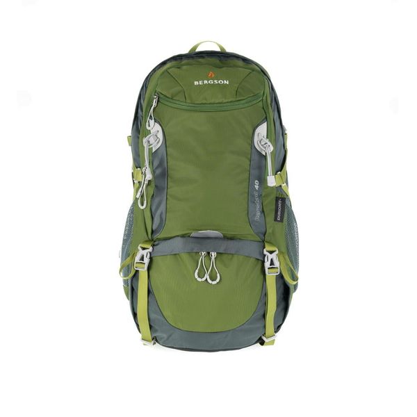 Plecak turystyczny Harstad4 40L. Zielone plecaki męskie Bergson, bez wzorów, z materiału, sportowe. Za 343.99 zł.