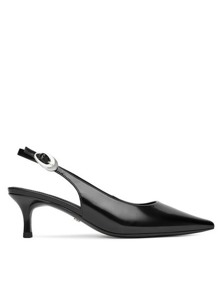 Gino Rossi Czółenka EDEN-V2020-13-2 Czarny. Czarne czółenka damskie Gino Rossi, bez wzorów, z lakierowanej skóry, bez obcasa, bez zapięcia. Za 299.99 zł.