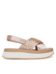 Liu Jo Sandały Dreamy Sandal 02 BA5089 TX001 Różowy. Czerwone sandały damskie Liu Jo, bez wzorów, z materiału, bez obcasa, na płaskiej podeszwie, bez zapięcia. Za 469.99 zł.