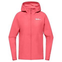 Kurtka przeciwdeszczowa damska Jack Wolfskin Prelight 2.5L LT. Czerwone kurtki sportowe damskie Jack Wolfskin, l, bez wzorów, bez ramiączek, bez kaptura, trekkingowe. Za 559.99 zł.