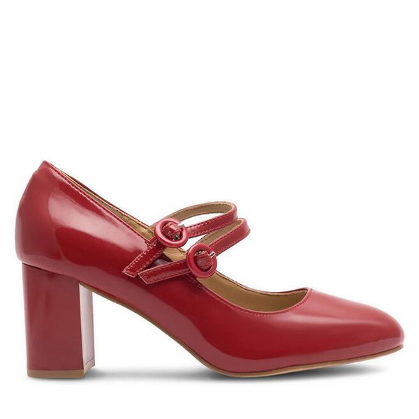 Czółenka Sergio Bardi. Czerwone czółenka damskie Sergio Bardi, bez wzorów, bez obcasa, bez zapięcia. Za 349.99 zł.