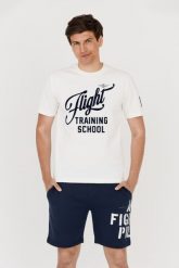 AERONAUTICA MILITARE Biały t-shirt męski. Białe t-shirty męskie Aeronautica Militare, m, bez wzorów, bez kołnierzyka, bez ramiączek. W wyprzedaży za 239.99 zł.