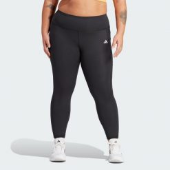 Legginsy Optime Full-Length (Plus Size). Czarne legginsy damskie Adidas, bez wzorów, z materiału. Za 259.00 zł.