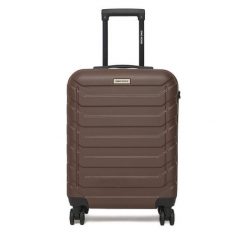 Walizka kabinowa GINO ROSSI. Brązowe walizki damskie Gino Rossi, bez wzorów. Za 259.99 zł.