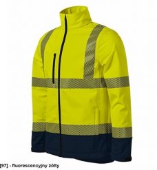 Kurtka męska RIMECK - ADLER - - Softshell kurtka unisex, softshell, g/m, % poliester fluorescencyjny żółty XL. Żółte kurtki męskie RIMECK, m, bez wzorów, z poliesteru, bez kaptura. Za 333.18 zł.