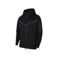 Bluza męska sportowa rozpinana z kapturem Nike TECH FLEECE. Czarne bluzy sportowe męskie Nike, m, bez wzorów, z kapturem, do biegania. W wyprzedaży za 349.00 zł.