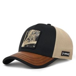 Czapka z daszkiem Capslab. Brązowe czapki damskie CapsLab, bez wzorów. Za 143.99 zł.