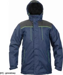CERVA CREMORNE parka - męska zimowa parka, stały kaptur, przedłużony tył, 100% poliester - granatowy XXL. Niebieskie parki męskie CERVA, na zimę, m, bez wzorów, z poliesteru, bez kołnierzyka, bez kaptura. Za 202.63 zł.