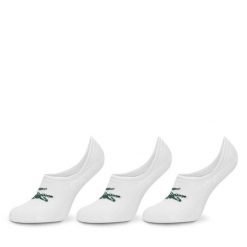 Skarpety krótkie Lacoste. Białe skarpetki damskie Lacoste, bez wzorów. Za 89.99 zł.
