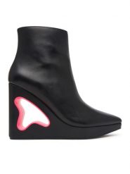 United Nude Botki Void Bootie 110300116 Czarny. Czarne botki damskie United Nude, bez wzorów, ze skóry, bez obcasa, na koturnie, bez zapięcia. Za 2,379.00 zł.