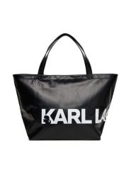 KARL LAGERFELD Torebka A3W50029 Czarny. Czarne shopperki damskie KARL LAGERFELD, bez wzorów, ze skóry, bez dodatków. Za 499.99 zł.