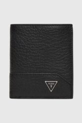 GUESS Czarny portfel męski Torino Bifold. Czarne portfele męskie Guess, z aplikacjami, ze skóry. W wyprzedaży za 237.99 zł.