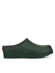 Hunter Klapki WFF1002RMA-ATM Zielony. Zielone klapki damskie Hunter, bez wzorów, z kauczuku, bez obcasa, bez zapięcia. Za 249.99 zł.
