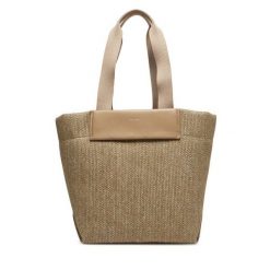 Torebka Calvin Klein. Brązowe shopperki damskie Calvin Klein, bez wzorów, bez dodatków. Za 339.99 zł.