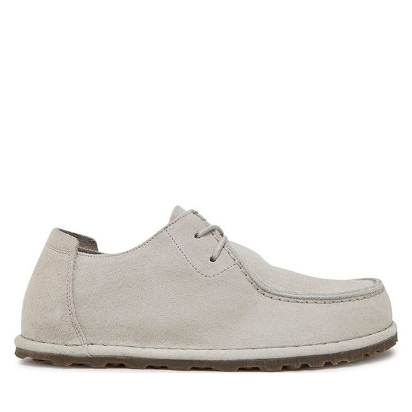 Półbuty Birkenstock. Białe półbuty damskie Birkenstock, bez wzorów, bez obcasa, na płaskiej podeszwie, bez zapięcia. Za 581.99 zł.