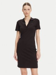 Tommy Hilfiger Sukienka codzienna WW0WW42567 Czarny Slim Fit. Czarne sukienki damskie Tommy Hilfiger, na co dzień, l, bez wzorów, z bawełny, bez kołnierzyka, bez ramiączek, proste. Za 249.99 zł.
