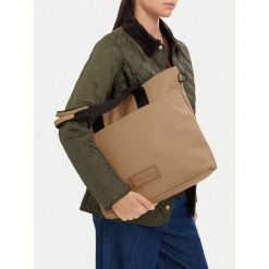 Torebka Hunter. Brązowe shopperki damskie Hunter, bez wzorów, bez dodatków. Za 229.99 zł.
