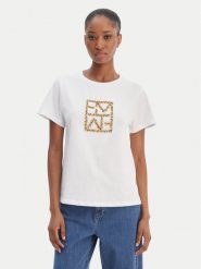 Marella T-Shirt Emme by Marella Tema 2615971031 Biały Regular Fit. Białe t-shirty damskie Marella, l, bez wzorów, z bawełny, bez kołnierzyka, bez ramiączek. Za 224.99 zł.