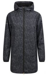 Trespass Parched - Damska kurtka przeciwdeszczowa z czarnym nadrukiem. Czarne kurtki sportowe damskie 2117 OF SWEDEN, xl, bez wzorów, z tkaniny, bez ramiączek, bez kaptura, trekkingowe. Za 340.00 zł.