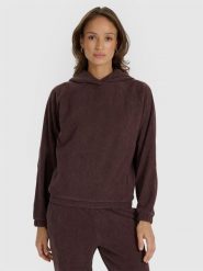 4F Bluza dresowa nierozpinana z kapturem damska - brązowa S. Brązowe bluzy damskie 4F, s, bez wzorów, z dresówki, bez ramiączek, z kapturem. Za 159.99 zł.
