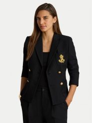 Polo Ralph Lauren Marynarka 200P14021001 Czarny Regular Fit. Czarne marynarki i żakiety damskie Polo Ralph Lauren, bez wzorów, z bawełny, bez kołnierzyka, bez ramiączek. Za 1,599.00 zł.