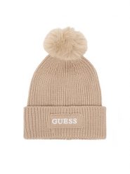 Guess Czapka AW5650 WOL01 Beżowy. Brązowe czapki damskie Guess, na zimę, z aplikacjami. Za 154.99 zł.