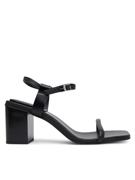 Calvin Klein Sandały Block Heel Sandal 75 Lth HW0HW02650 Czarny. Czarne sandały damskie Calvin Klein, bez wzorów, ze skóry, bez obcasa, na słupku, bez zapięcia. Za 699.99 zł.