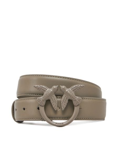 PINKO Pasek Damski Love Berry H3 Belt PE 25 PLT01 100125 A1K2 Szary. Szare paski damskie Pinko, bez wzorów, ze skóry. Za 339.99 zł.